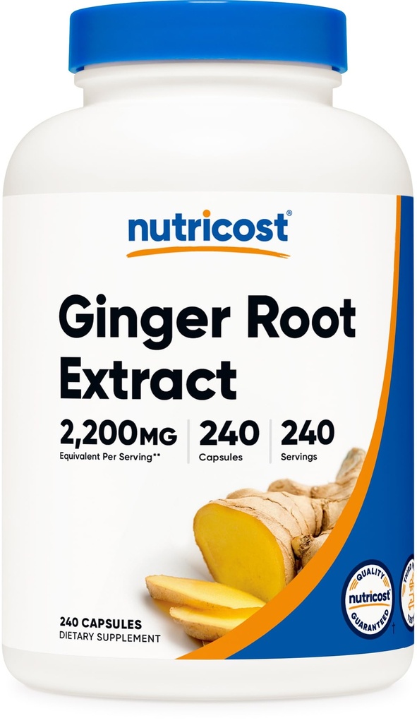 Nutricost ingver Root Extract 240 Kapsule za 240 Serving na steklenico - Gluten prost, ne-GMO