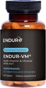 Endur-VM multivitamin in mineral (z železom), dnevni multivitamin z vitalnimi minerali, vitamin B, vitamin D in folna kislina, brez glutena, 150 tablet