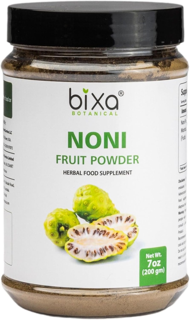 bixa BOTANICAL Ayurvedic Natural Herbal Supplement Noni Powder Pure Autentical Premium Quality (Morinda Citrifolia) 7 Oz / 200g