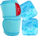 Komfytemp Veliko koleno Ledeni paket Ovoj z 2 Gel mehko hladno pakiranje, Reasible kompresijo Kolenec Brack za Meniskus Tear, Joint Pain Relief, Artritis, ACL, Po operaciji Get Well darila, Moški Ženske Teek Gear