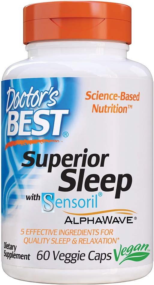 Zdravnikov najboljši superior spanec s senzorilom, Formula vsebuje Ashwagandha, 5-HTP, L-Theanine & GABA, 60 Count