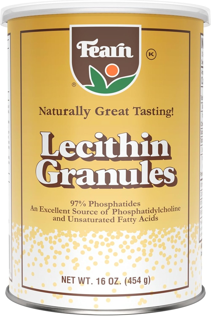Fearn Natural Foods Soy Lecithin Granules – Maščobni emulgator z Essential Nutrients for Health, Izboljšati teksturo Cakes, Kruh in DIY Gummies, 16 Oz