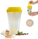 MioPoO Stirring Steklenica,Trajen Stir Pokal za Mešanje Pivo,Mali Blender Shaker Steklenica,Rearabe Coffee Cup Primeren za mešanje kave, Beljakovine Shake, Smoothies, Pred vadbo dopolnila in pijače