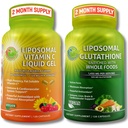 DOPOLNILNI STUDIO Liposomski Vitamin C 1100mg Kapsule tekočega gela - Združite z - liposomski glutation 500mg dodatek