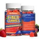 Fiber Gumies, dietna vlaknina, za ženske in moške, Gut Health Support, Non-GMOs, Non-Gluten, Vegan, Mešano jagode in jagodne arome, 120 Count Gummies