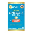 Qunol Fish Oil Omega 3 Mini Softgels, 1000mg Omega 3 EPA + DHA, Ultra Pure dodatki, Heart Health Support, Lemon Flavor, Enostavno pogoltniti Minis, 3 Mesec dobave, 180 Count