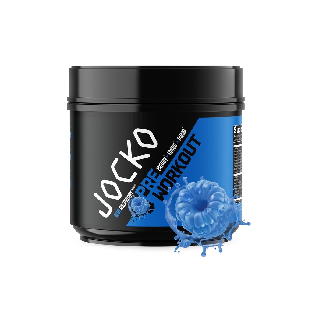 Jocko Fuel Ultimate Pre Workout Powder - Pred-workout Energy Powder Drink za moške in ženske - Visoka Stim Sugar-free Nootropic Mešanica za podporo mišične črpalke, energije, & Recovery 200mg Caffeine Blue Raspberry