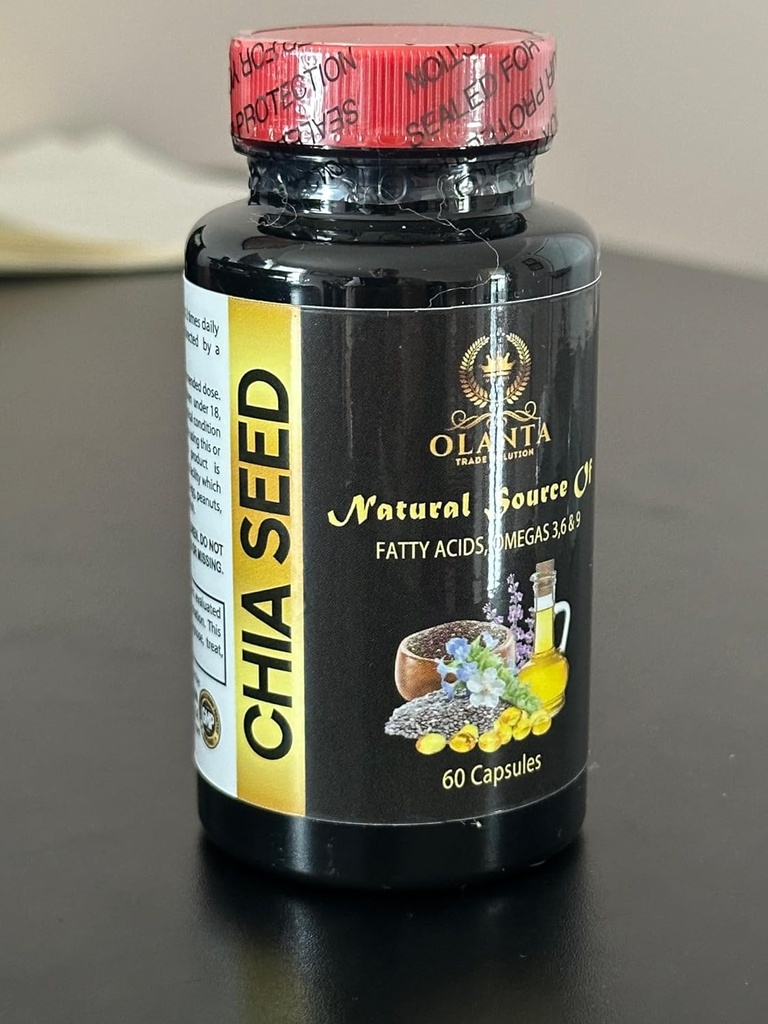 Omega 3 Maščobne kisline za ženske - CHIA Semena - energijske dodatke za Menopause, Prebavni encimi za ženske, Chia semena z Omega-3-1 Steklenička 60 Mehkužci