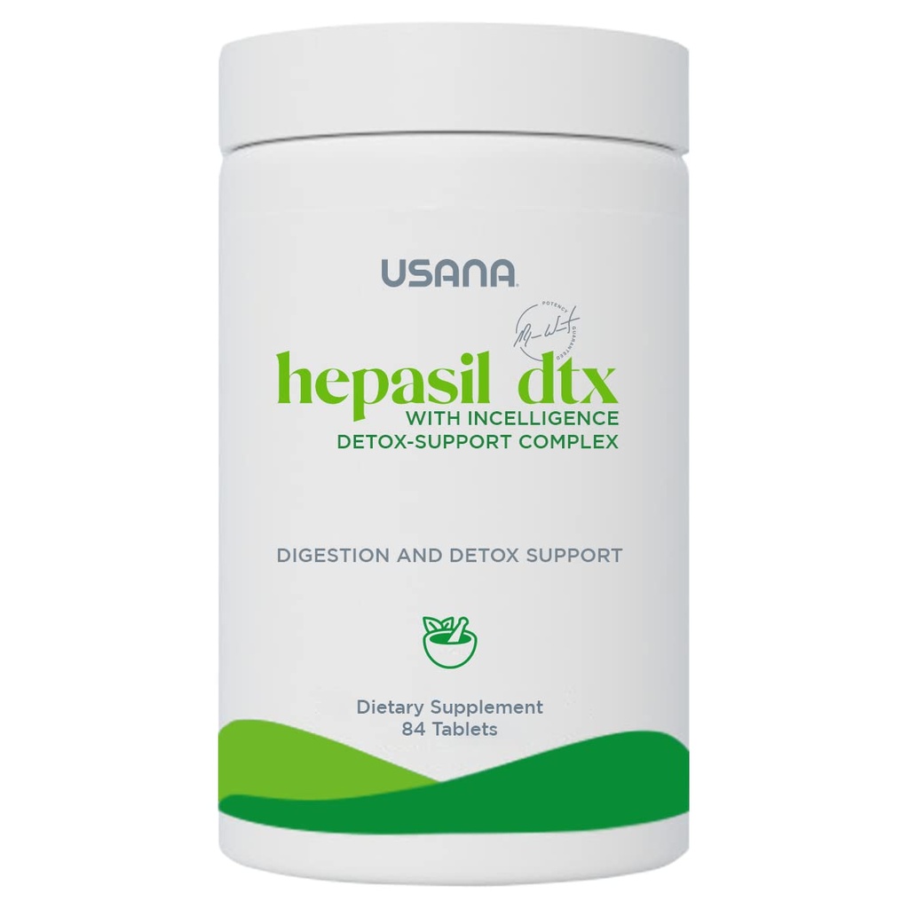 USANA - Hepasil DTX z InCelligence - Podporni kompleks za celovito zdravje, zaščito, Wellness & Vitalnost - 84 tablet (28-dnevna oskrba)