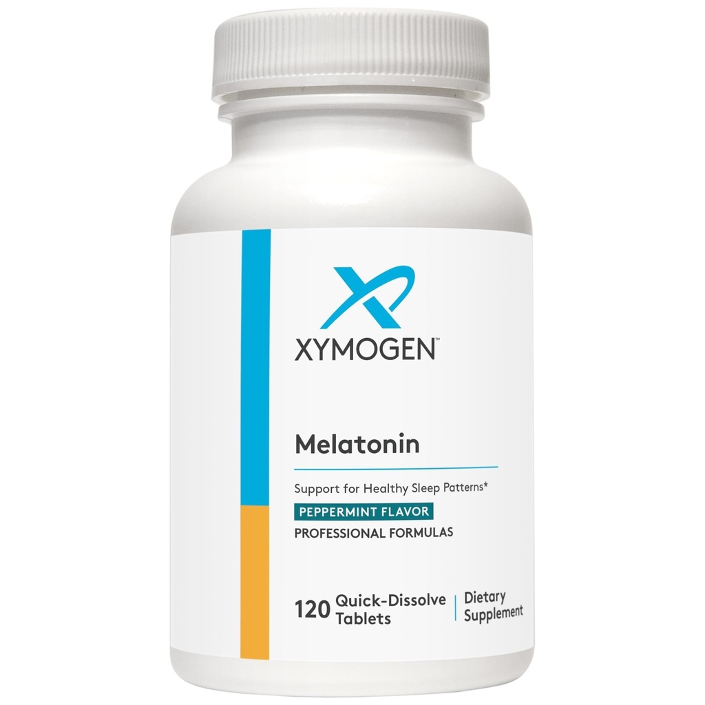 XYMOGEN Melatonin - Poprove mete Lozenges - 3mg Melatonin dodatek za noč, Antioksidant + Imunska podpora (120 hitro dissolvene tablete)