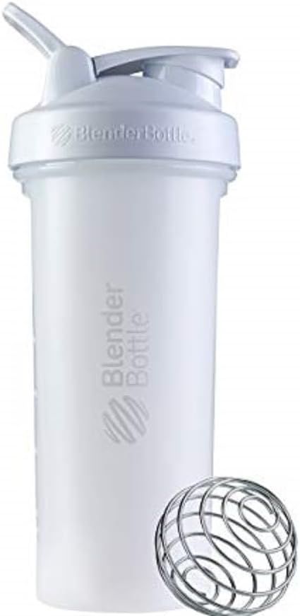 BlenderBottle Classic V2 Shaker steklenica kot nalašč za beljakovinske Shake in pred vadbo, 28-ounce, bela