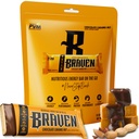 Braven Bar Čokolada Karamel Nut Energy Bars (1.59 oz, Pack of 10) – Energijski žveči s 5g proteini – On-the-Go Energy Prigrizki za tek, pohodništvo in šport - Gluten brezplačni prigrizki za trajno povečanje energije