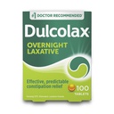 Dulcolax Stimulant Laxative tablete, Predvidljivo in učinkovito zaprtje Relief, Olajša usposabljanje in napenjanje, Bisacodil 5 mg, 100 Število