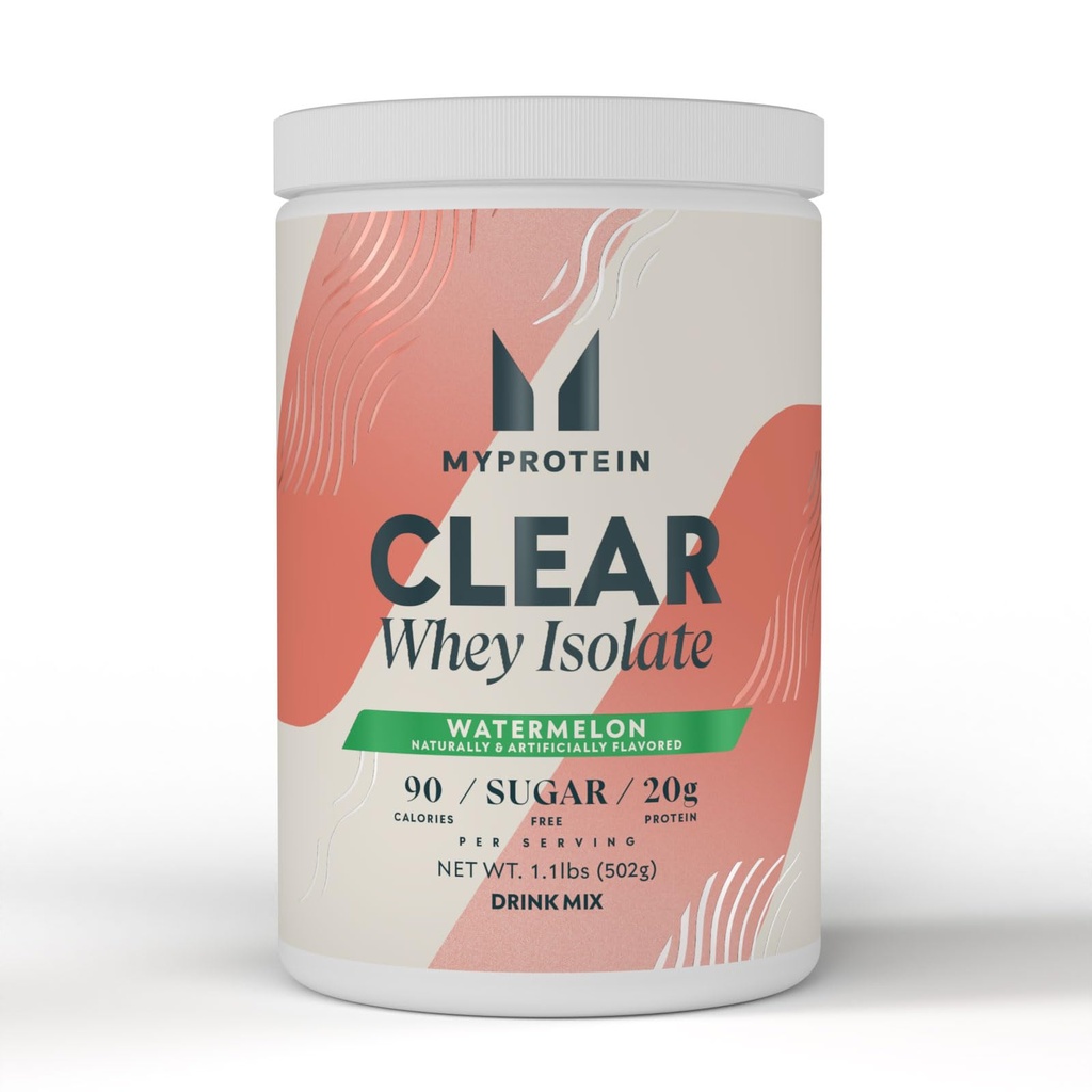 Miprotein Clear Whey Isolate Protein Powder, 1,1 Lb (20 servingov) lubenica, 20 g beljakovine na serviranje, naravno aromatizirana mešanica pijač, dnevni vnos beljakovin za vrhunsko zmogljivost