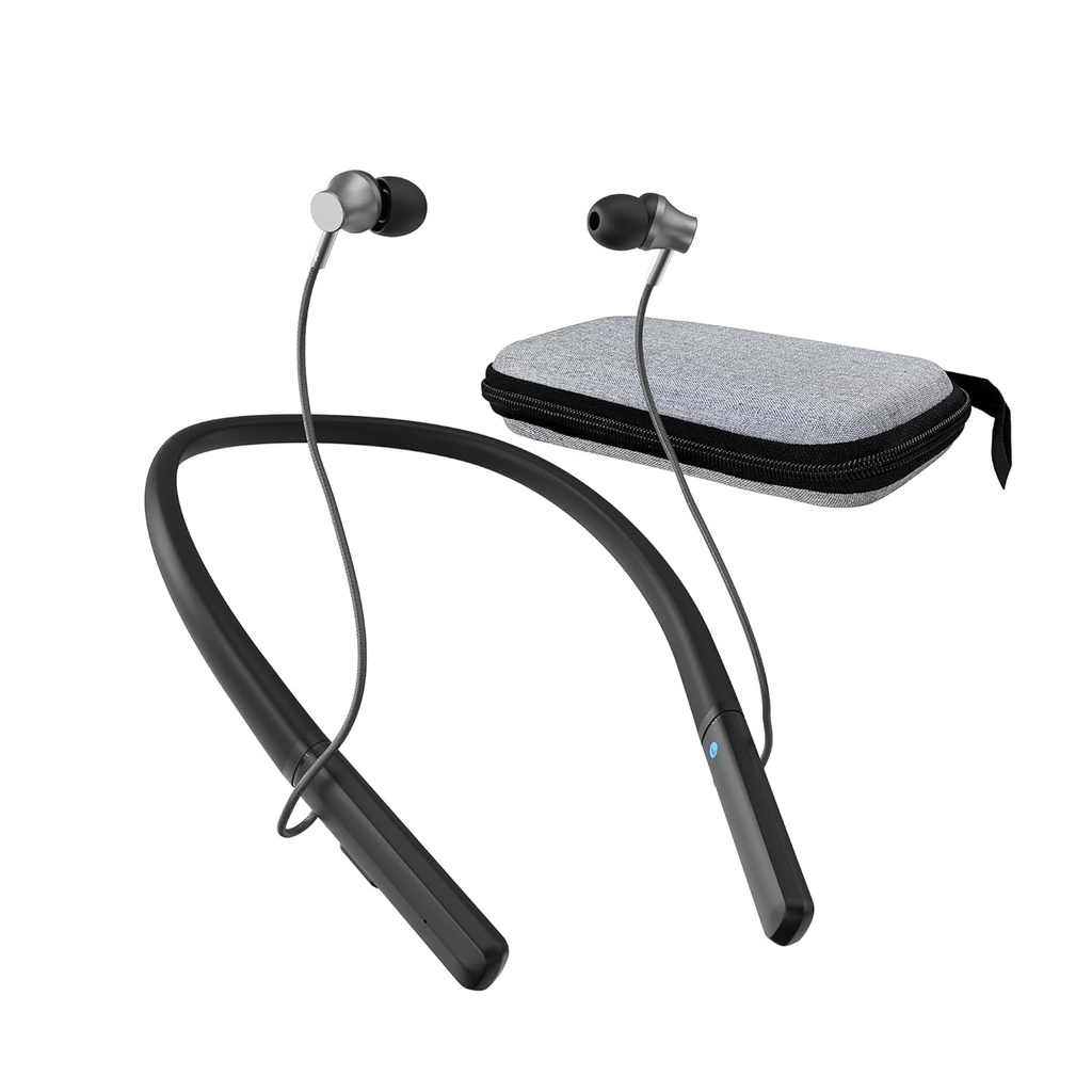 Slušni pripomočki za zapestnice za starejše, slušalke Bluetooth za ponovno polnjenje z ojačevalnikom za izgubo sluha za črno