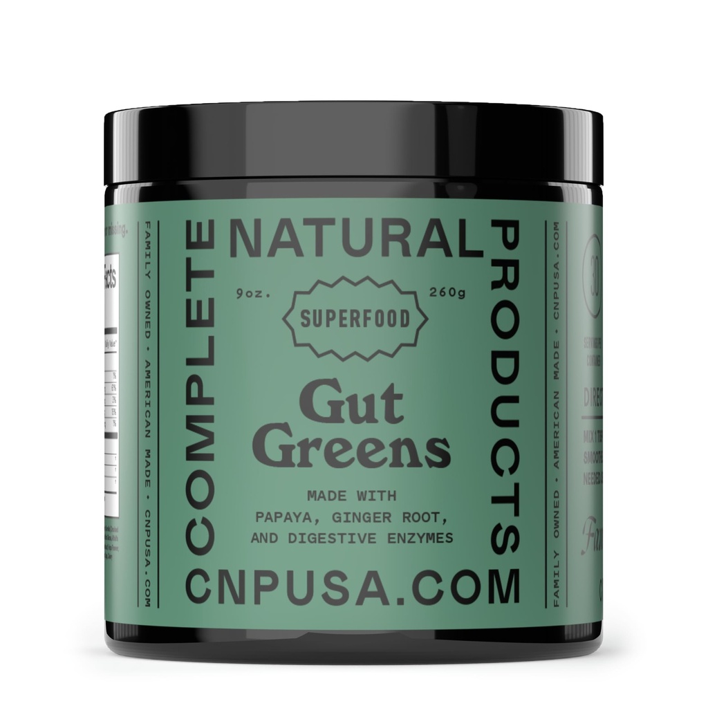 Gut Greens Superfood Powder dodatek Formula - Neverjetno Raw Digestive Enzyme Dodatki Grass Mix, 9oz, 30 Servings
