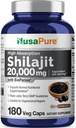 NusaPure Shilajit 20.000mg na strežbo, 180 Veggie Caps, Non-GMO, Gluten Free, Bioperine