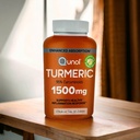 Kurkumin s črnim poprom in ingverjem, Qunol 1500mg izvleček kurkuminoidov s 95 %, Izboljšana absorpcija, Podpira zdravo vnetje odziva, 180 Vegetarijanske kapsule