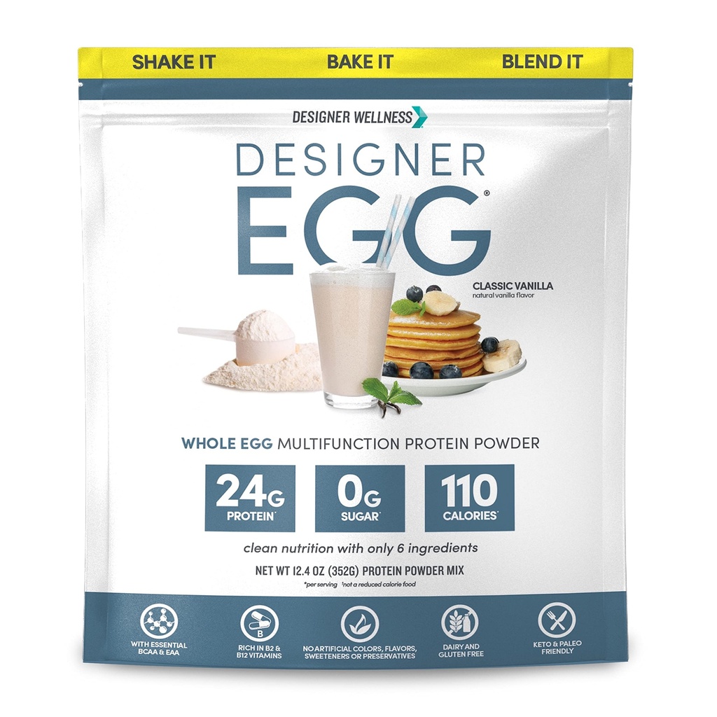 Oblikovalec Wellness, Oblikovalec Jajca, Naravna Jajca Yolk & Jajca Bel Protein Powder, Keto in Paleo prijazen, Nizka kalorija, Manj maščob in holesterola, Classic Vanilla, 12,4 Ounce