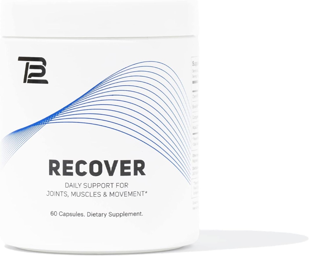 TB12 Recover - Premium Natural recovery dodatek s Tart Cherry, jajca Membrane, Curcumin, in Boswellia za podporo okrevanje mišic in skupno mobilnost