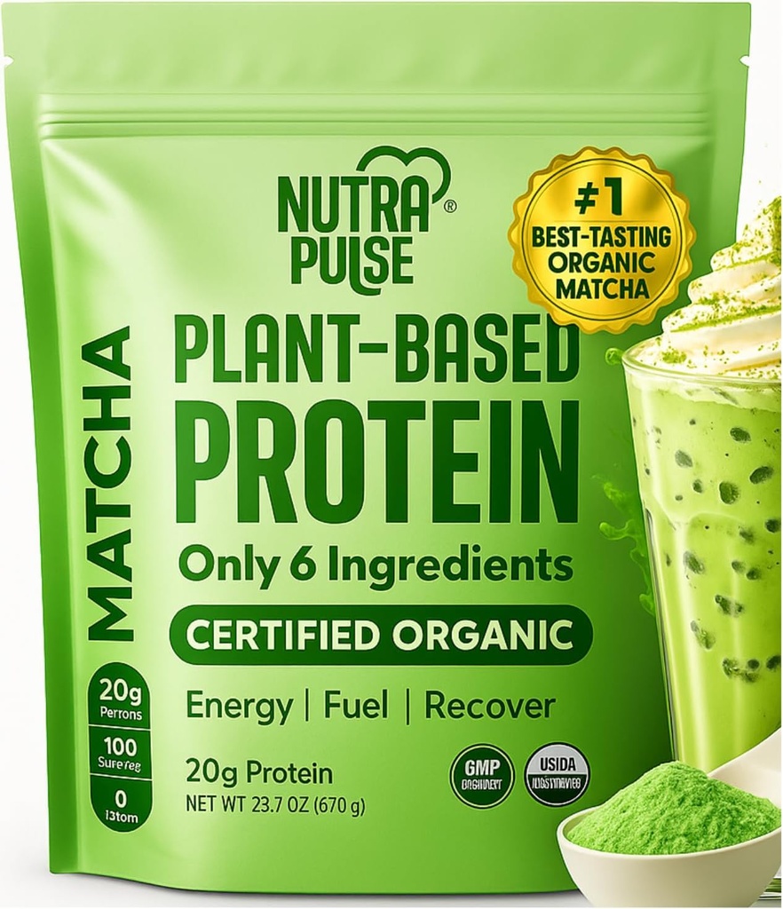 Vegan Protein Powder – 20g Ekološki na rastlinah temelječi proteini – brez glutena, brez soje, brez mleka – brez sladkorja, brez umetnih sladil – smoothie, kuhanje in kuhanje – 1 pakiranje