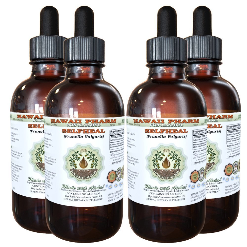 Selfheal Alkohol-free Liquid Extract, Organic Selfheal (Prunella Vulgaris) Suhi Herb Glycerite Natural Herbal Supplement, Havaji Pharm, ZDA 4x4 fl.oz