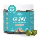 Akasha Superfoods Sea Moss Glow Gumies, Lasje, kože in nohti Vitamini s Seamoss, Pearl Powder, Vitamin E, Aloe Vera, Liposomal Vitamin C, in Irish Sea Moss, Gumies za ženske in moške, 60 grof