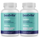 BESTVITE koencim CoQ10 100mg (240 vegetarijanskih kapsul) (2-Pack) naravno fermentiran - brez stearat - brez filerjev - Vegan - Non GMO - Gluten Free