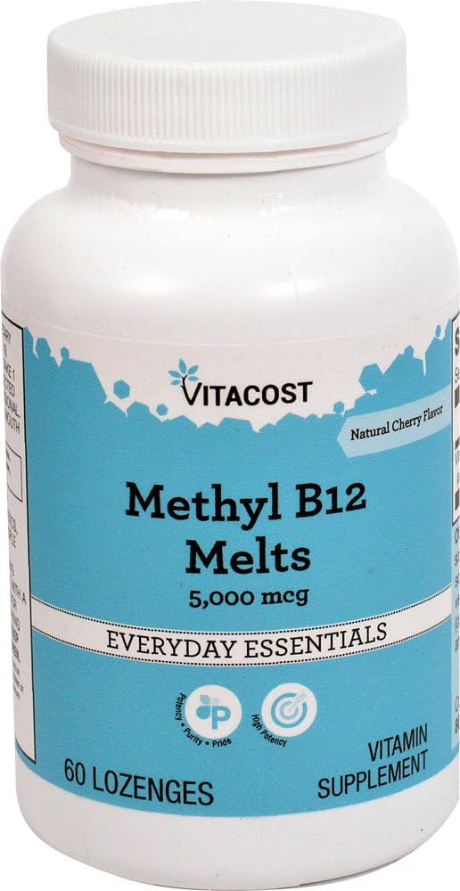 Vitacost metil B-12 Podjezično - 5000 μg - 60 Lozenges