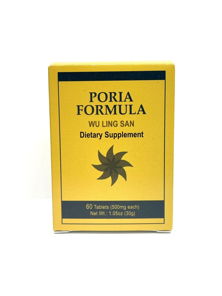 Poria Formula - Wu Ling San Zeliščni dodatek pomaga spodbujati urinski sistem in krepi Vranica 60 Tablete 500mg / vsak Made v ZDA