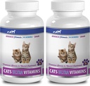 mačka Wellness Treats - Ultra Vitamini za mačke - Zdravi minerali in vitamini Formula - Žveči - Kalcij za mačke - 2 steklenici (180 Treats)