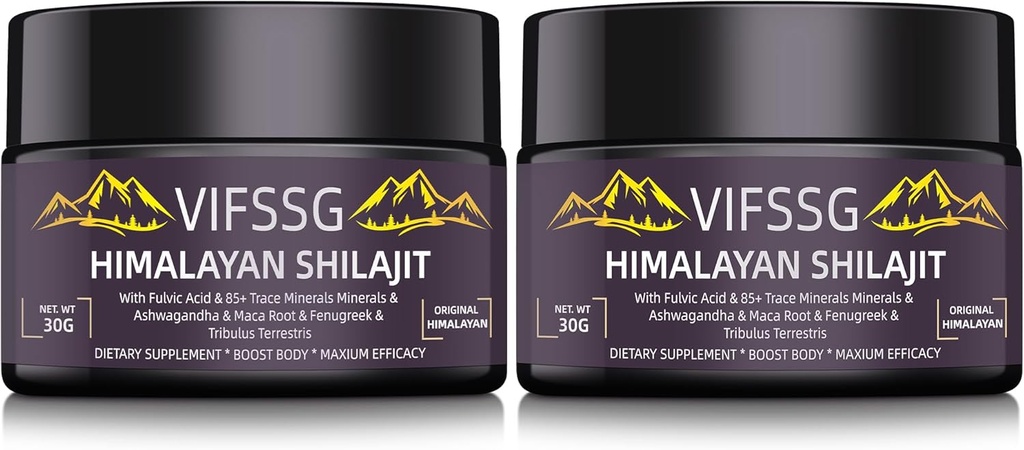 700 Mg Shilajit dodatek, Natural Organic Shilajit Resin dodatek, Shilajit Himalajan Organic, Gold Grade Nature Shilajit s 4 v-1 kompleks za energetsko podporo, 60 Grams, 2Pack
