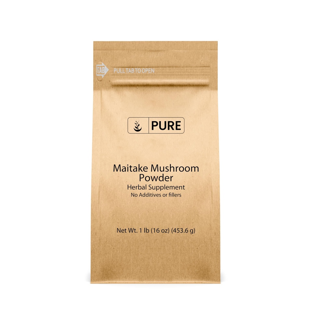 Čiste izvirne sestavine Maitake gobe v prahu (1lb) Hen-of-the-Woods, Non-GMO, Lab-Preverjen.