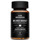 Žive brade boost - Brada rast vitamini za moške z Biotin, Collagen, Silica, Fo-Ti Root - Facial las rast za moške, Izdelano v ZDA 