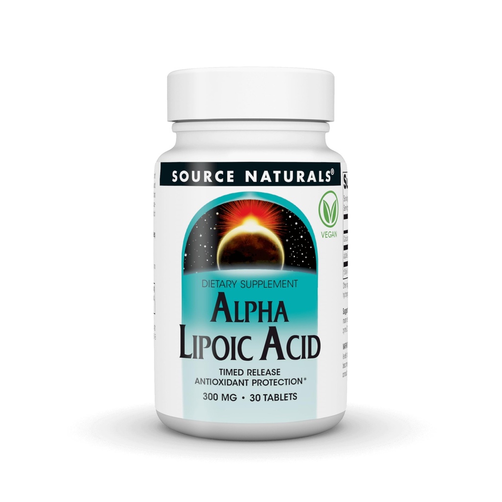 Vir Naturals Alpha Lipoic Acid - podpira zdravo presnova sladkorja, delovanje jeter in pridobivanje energije*, 300mg - 30 Čas release tablete