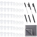 48 kosov Slušni aparat Nasveti Slušni aparat Domes Universal Domes for Earbud Nasvet Zamenjava, BTE pribor za ojačevalnik zvoka in 7 kosov Čistilno orodje z Velvet Bag