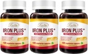 Lovita Iron 18 mg, 6 v 1 železa dodatek za ženske, z vitaminom C, Dong Quai & B12, Vegan vitamin za podporo proizvodnje rdečih krvnih celic brez zaprtja, 120 kapsule (paket 3)