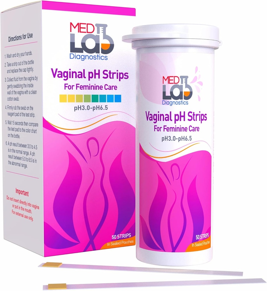Vaginalni ph testni trakovi za ženske(50 cnt). BV Bakterialna vaginoza in Yeast testni trakovi. Femininski pH test za vaginalno zdravje, kislost in alkalnost. Trakovi v zapečatenih vrečkah