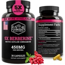 Črni gozd 5X Berberin a dihidroberbererin dodatek (Super Berberine Now 5X bolj učinkovito kot redno Berberine HCL) Najboljši dihidrobererin s Ceylon Cinamon - Podobno kot Berberine Phytosome