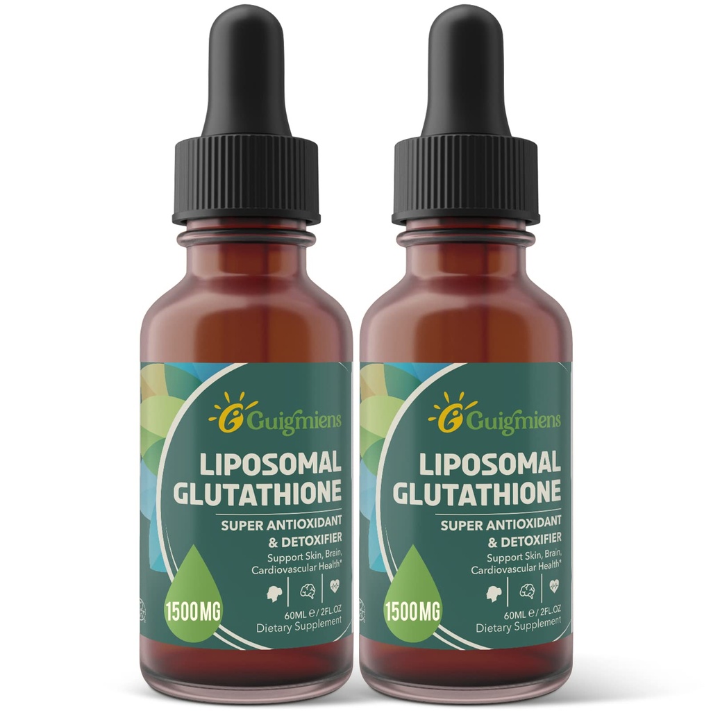 Liposomski glutation, superior absorpcija, dodatek tekočega glutationa, močan antioksidant, detoks jeter, sredstvo za izboljšanje imunske odzivnosti, brez soje, ne- GMO, vegan & gluten Fre, 4 fl.oz,1500 mg