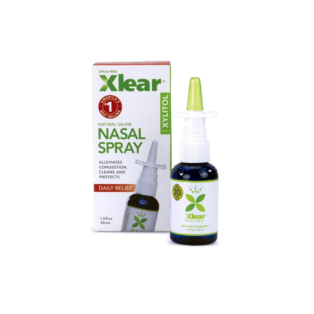 Xlear Natural Nazal Spray z Xilitol, 1,5 fl oz (Pack po 4)