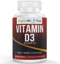 Visokopotezni vitamin D 10. 000 i. e. - Dodatki za podporo kosti in imunskega sistema - Ne-GMO Vitamin D Mehčalci za absorpcijo kalcija in dobro počutje - 250 mcg Holekalciferol - 60 Softgels