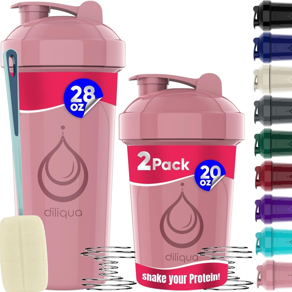 2 PAKIRANJE, 28 oz & 20 oz Shaker steklenice z močno žico Whiski za mešanice beljakovin 