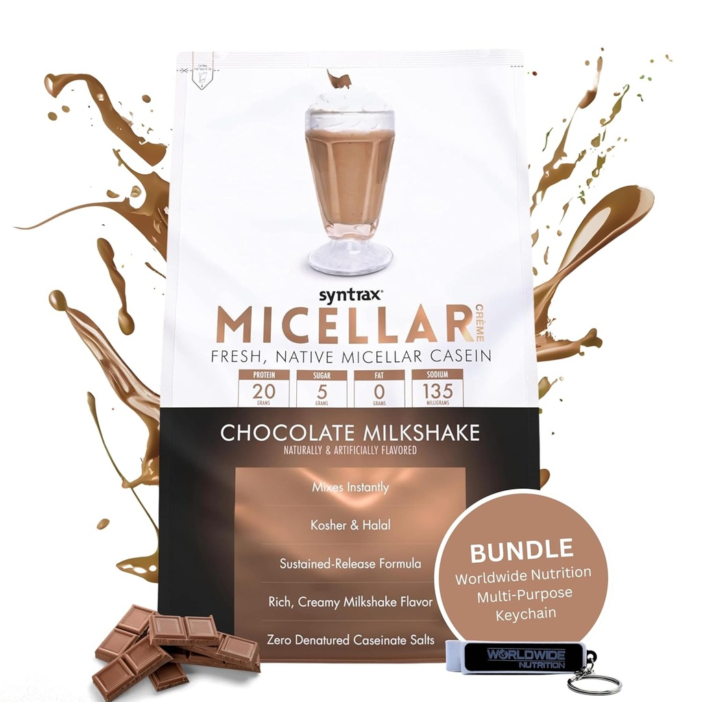 Syntrax Bundle: Micellar Créme, Čokolada Milkshake, 2 funta z svetovno prehransko verigo Keychain