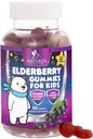 Otroci Imunska podpora Elderberry Gummies - Dnevni otroški vitamini C, cink in otroci Imuniteta Podpora Gummy - Naravni Sambucus Elderberry Supplement, Vegan, Gluten-free, Okusno Berry Flavor - 60 Gummies