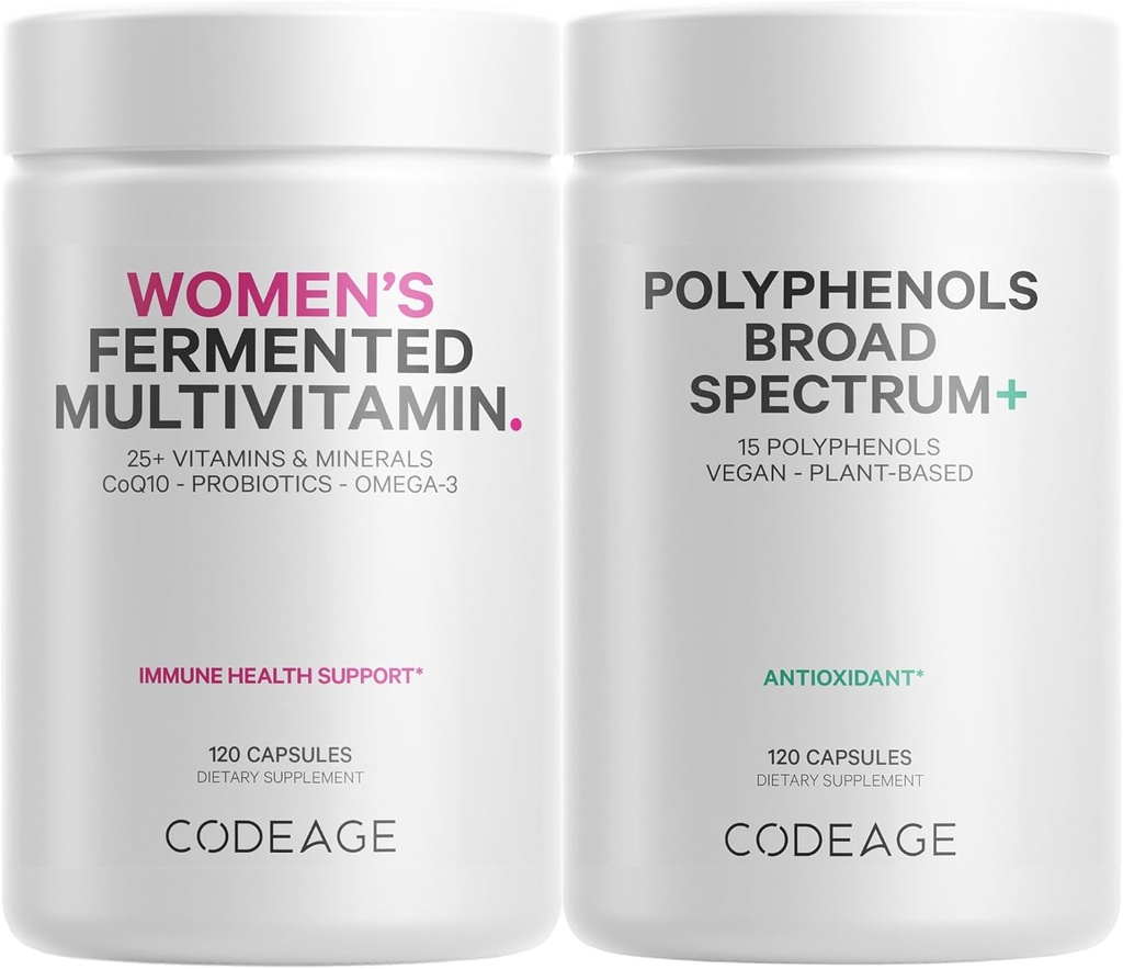 Codeage Imunska podpora Multivitamin za ženske + antioksidanti paket