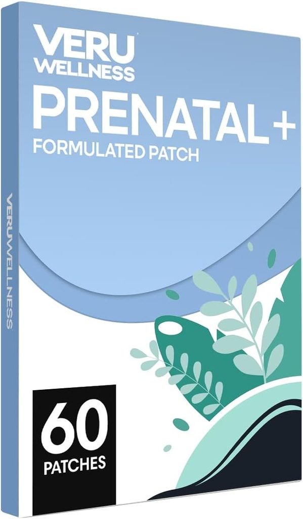 Veru Wellness Prednatal Plus dnevno - Essential multinatal Folat, Kalcij, Magnezij - Self Adhesive Patch (60 obliž)