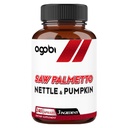 agobi Saw Palmetto Supplement with Nettle Leaf & Buča - Podpora za mirno razpoloženje, zdravje las, imunski sistem in proizvodnja energije - 240 Veggie Kapsule za 4-mesečni Suppply