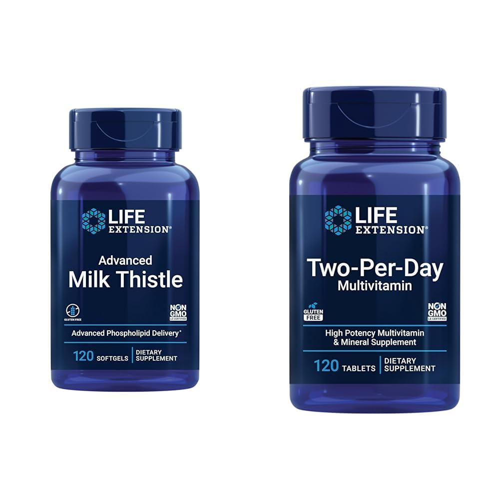 Life Extension Napredno mleko Ost 120 Softgels in dva na dan visoke jakosti multi-vitamin in mineral 120 tablete paket